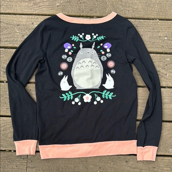 Black and Pink Totoro Cardigan - Picture 2 of 5